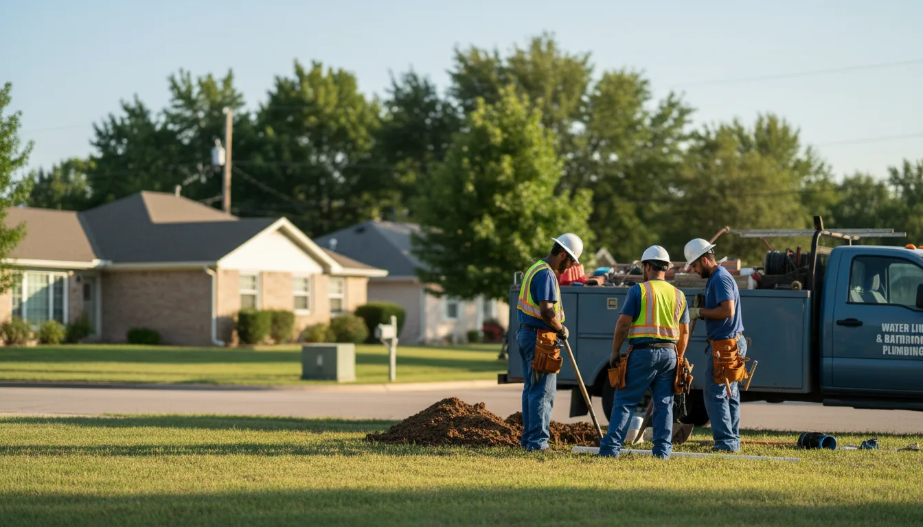 Residential water line and bathroom plumbing service in Reading, MA